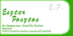 eszter posztos business card